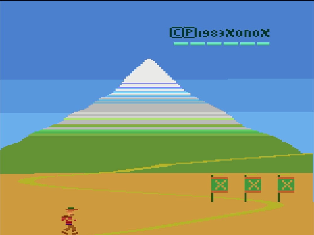 Gameplay of Spikes Peak for Atari 2600